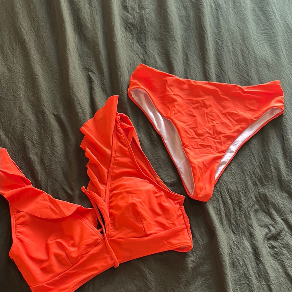 Vibrant Orange Bikini Set